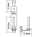 Держатель для запасных рулонов Wasserkraft Leine K-5097 хром