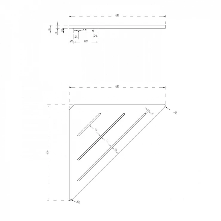 Угловая полочка для ванной комнаты ABBER Stein AS1652LMB черная матовая