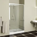 Душевая дверь в нишу Bravat Line 120x200см BD120.4101A профиль хром, стекло прозрачное