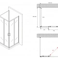 Душевой уголок ABBER Schwarzer Diamant 90х90см AG02090B-S90B профиль черный, стекло прозрачное