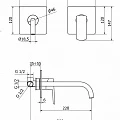 Смеситель для раковины Cezares Florian FLORIAN-BLS1-01-W0 с внутренней частью, хром