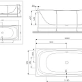 Экран AM.PM Sensation 180x80 W30A-180-080W-P белый