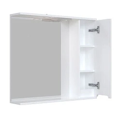 Зеркальный шкаф подвесной SanStar Адель 80 для ванной комнаты белый