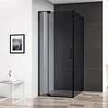 Душевой уголок Cezares Slider 110x79,5см SLIDER-AH-1-80-100/110-GRIGIO-NERO черный, стекло серое