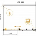 Душевой уголок Cezares Stylus-Soft 160x80см STYLUS-SOFT-AH-1-160/80-C-Cr хром, стекло прозрачное
