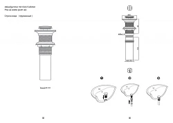 Донный клапан Bravat P6443BW-ENG черный