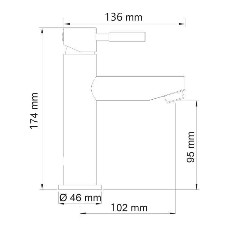 Смеситель для раковины Wasserkraft Main 4104 хром
