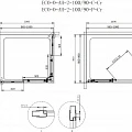 Душевой уголок Cezares Eco 100x90см ECO-O-AH-2-100/90-C-Cr профиль хром, стекло прозрачное