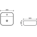 Раковина накладная Ceramica Nova Element CN5014 белая глянцевая