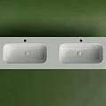 Раковина двойная встраиваемая Ceramica Nova Grace 160 см CN7023 белая глянцевая