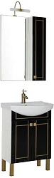Мебель для ванной Aquanet Честер 60 черный/золото