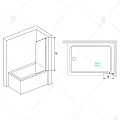Шторка на ванну RGW Screens SC-056 40x150см 351105640-11 профиль хром, стекло прозрачное