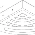 Полка Fixsen Hotel FX-31003A угловая, хром