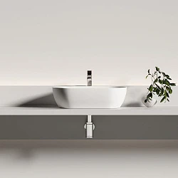 Раковина накладная Ceramica Nova Twist CN12001MW белая матовая