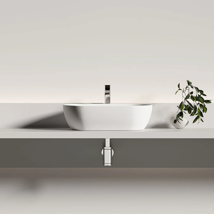 Раковина накладная Ceramica Nova Twist CN12001MW белая матовая