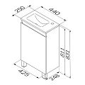 Тумба с раковиной AM.PM X-Joy 45 напольная, белый глянец