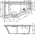 Акриловая ванна Riho Geta 160x90 B029008005 правая, белая глянцевая