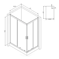 Душевой уголок AM.PM Gem 120x80см W90G-404-120280-MT профиль хром, стекло прозрачное