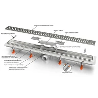 Душевой лоток Veconi Medium 95 V950MB черный матовый