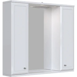 Зеркальный шкаф подвесной SanStar Афина 80 для ванной комнаты белый