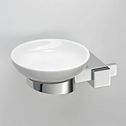 Мыльница Schein Durer 262C-L белая / хром