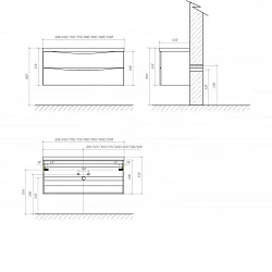 Тумба с раковиной BelBagno MARINO-700-2C-SO-RN-P