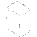 Душевой уголок Bravat Vega 120x80см BS120.3111A профиль хром, стекло прозрачное