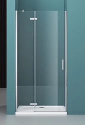 Душевая дверь в нишу BelBagno 90см KRAFT-B-12-60/30-C-Cr профиль хром, стекло прозрачное