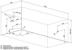 Акриловая ванна Aquanet Taurus 170x75 210289 белая глянцевая
