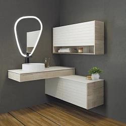Шкаф подвесной Comforty Клеон 120 00-00000823CF белый / дуб дымчатый