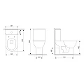 Унитаз-компакт Damixa Luna DX46C8600SC белый глянец