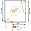Душевой уголок Cezares Verona 90x90см VERONA-W-A-1-90-P-Cr-L профиль хром, стекло рифленое