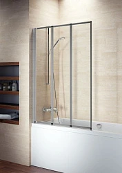 Шторка на ванну Riho VZ Alta 100x150см G008001111 профиль хром, стекло прозрачное