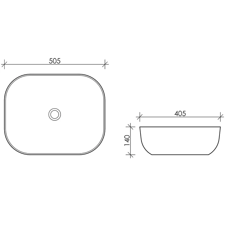 Раковина накладная Ceramica Nova Element CN6008 белая глянцевая