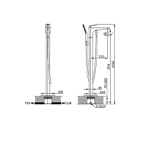 Смеситель для ванны Vincea VTF-102CH хром