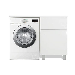 Тумба с раковиной Эстет Dallas Luxe 1400х482 R ФР-00002907 белая глянец