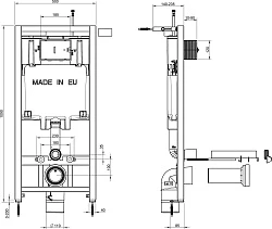 Комплект Jacob Delafon Patio E29025-NF-M16 кнопка белая