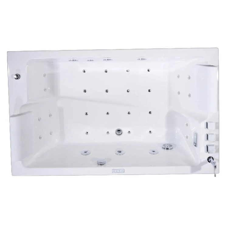Акриловая ванна Orans BT62115B L 100x170см 62115L0 с гидромассажем белая глянцевая