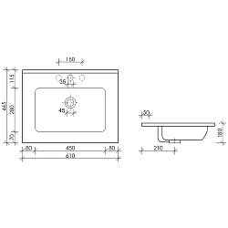 Раковина встраиваемая Ceramica Nova Element CN7001 белая глянцевая