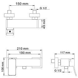 Смеситель для душа Wasserkraft Aller 1062 хром