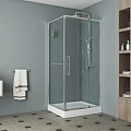 Душевой уголок Bravat Line 90x90см BS090.2116A профиль хром, стекло прозрачное