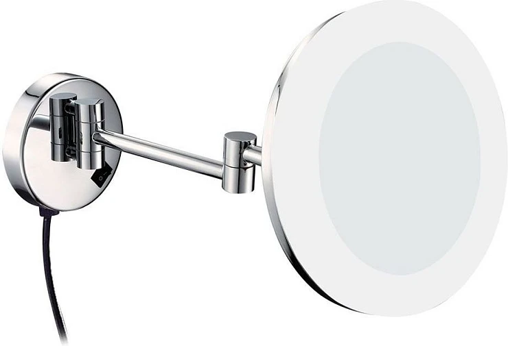 Косметическое зеркало Aquanet 1806D с подсветкой, хром