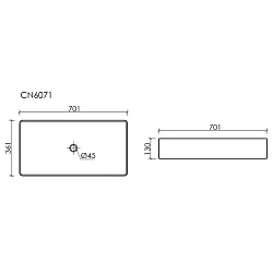 Раковина накладная Ceramica Nova Element CN6071MB черная матовая