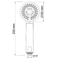 Душевая лейка Wasserkraft A035 пластик, хром