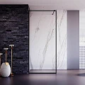 Душевая перегородка Veconi Korato KR-81B 90см KR81B-90-01-C5 профиль черный, стекло прозрачное