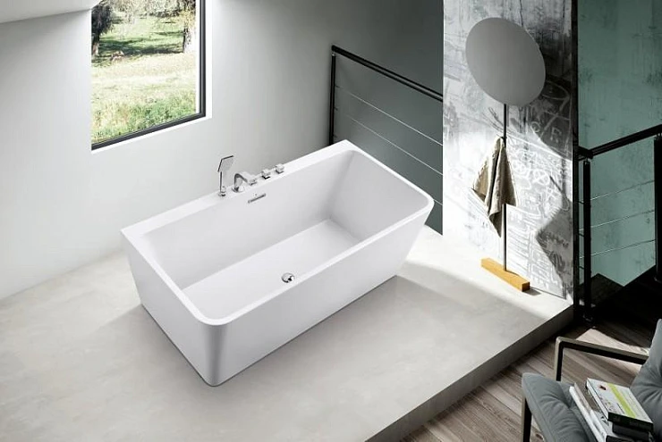 Акриловая ванна ESBANO Paris-SM 170x84,5x60 ESVAPARISM белая глянцевая