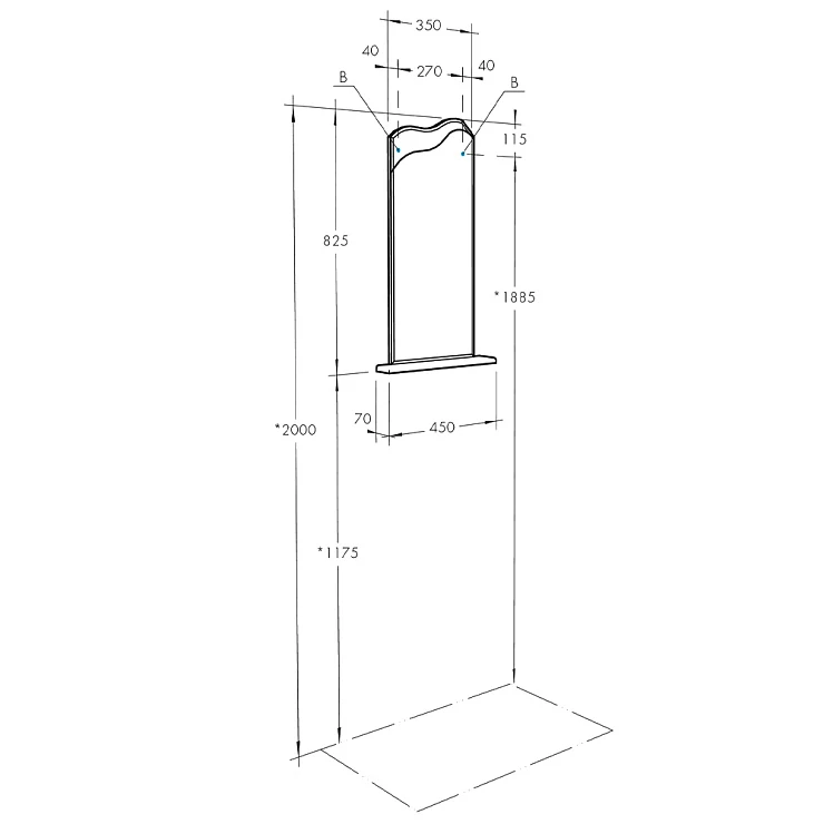 Зеркало Aquaton Колибри 45 L 1A065302KO01L белый