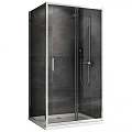Душевой уголок ABBER Schwarzer Diamant 100x100см AG301005-S1005 профиль хром, стекло прозрачное