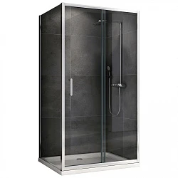 Душевой уголок ABBER Schwarzer Diamant 120x80см AG301205-S805 профиль хром, стекло прозрачное