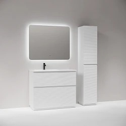 Тумба под раковину Sancos Folk Floor 100 FL100FLW левая, напольная, Bianco